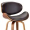 Armen Living Solvang 26" Swivel Brown Faux Leather and Walnut Wood Counter Stool LCSLBABRWA26 - alternate 2